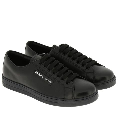 prada men's black shoes|Prada black leather shoes men.